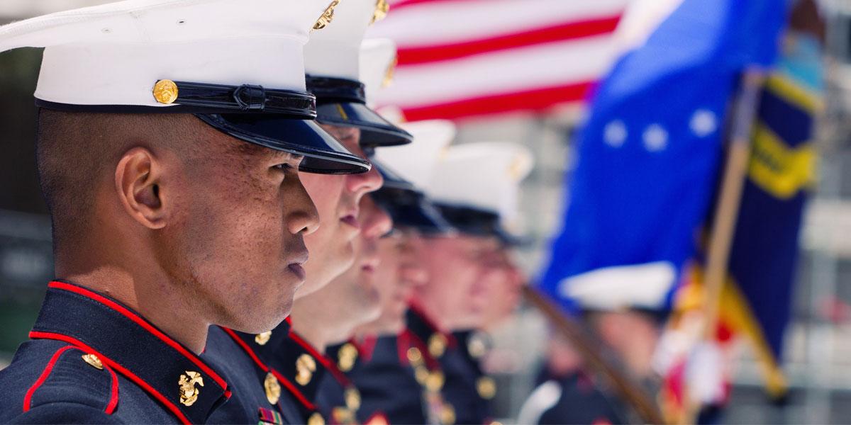 Military Soldiers in Dress Uniforms